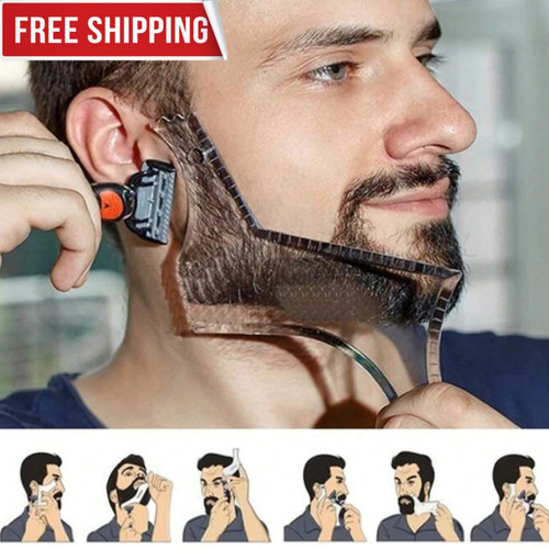 Clear beard shaper template - clear,